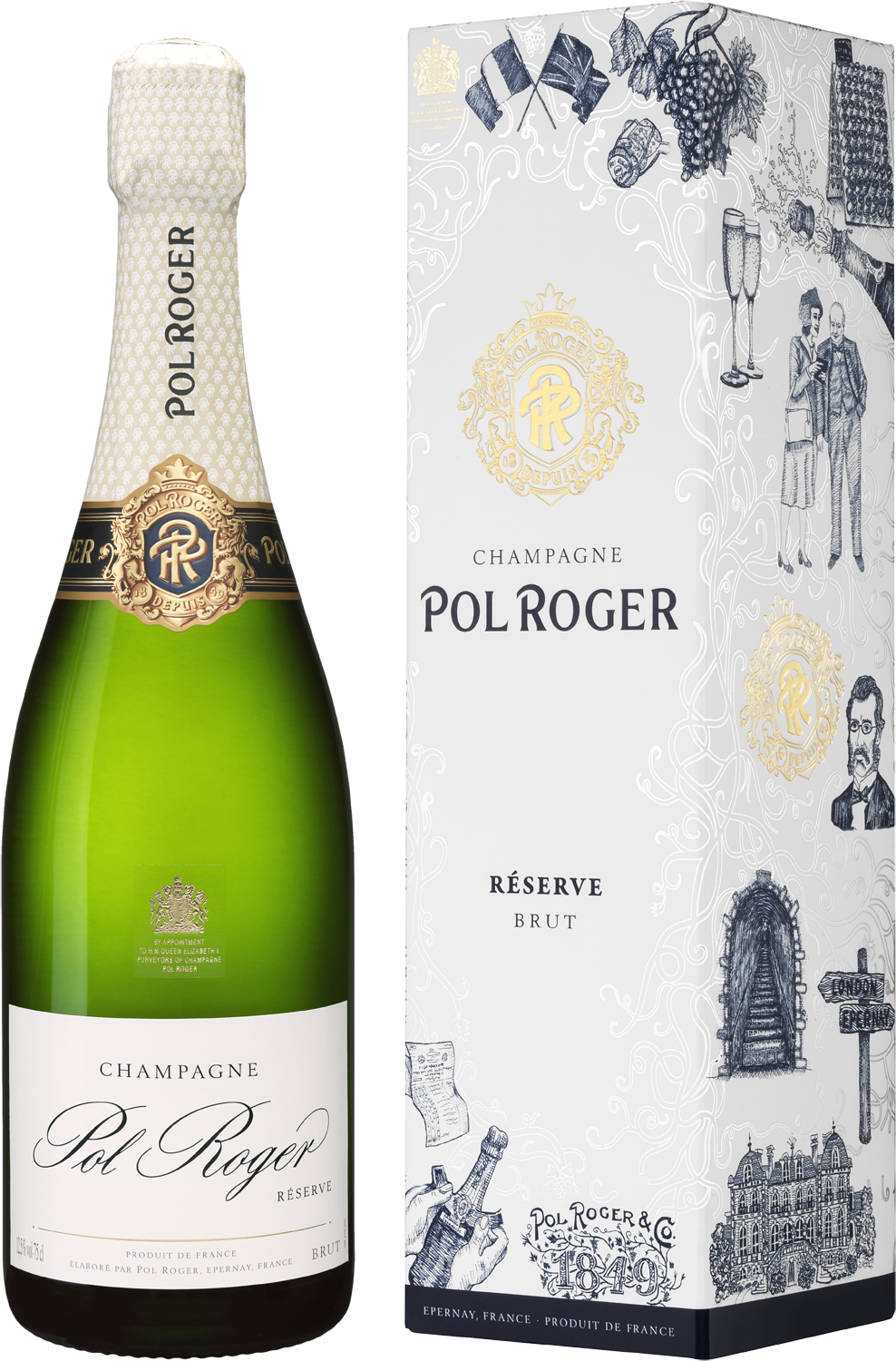 Pol Roger Champagne Brut Reserve Etui